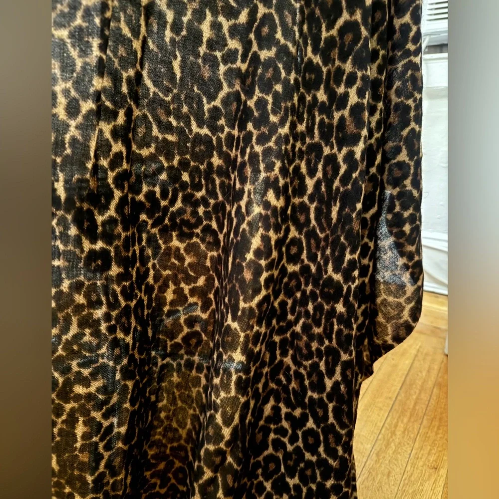 J. Crew Light Weight Wool Leopard Print Scarf - Picture 2 of 4
